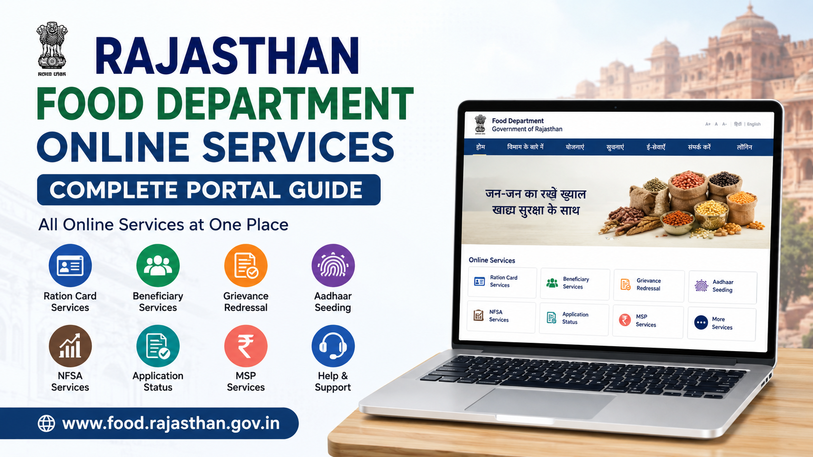 Rajasthan Food Department Online Services: Complete Portal Guide