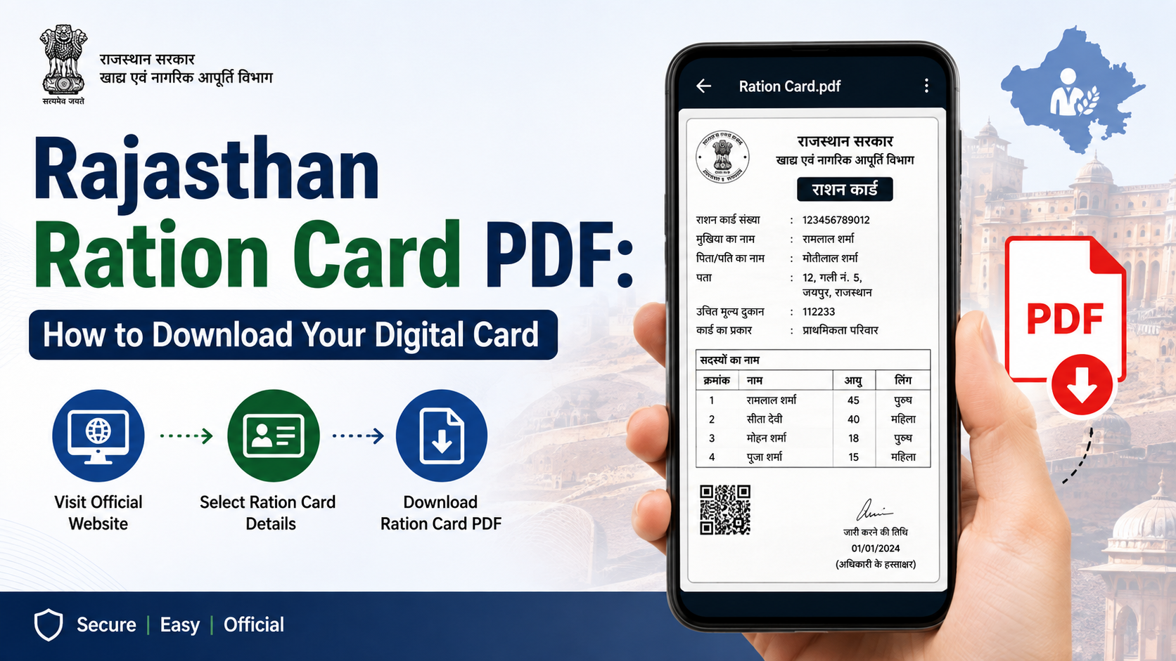 Rajasthan Ration Card PDF: How to Download Your Digital Card