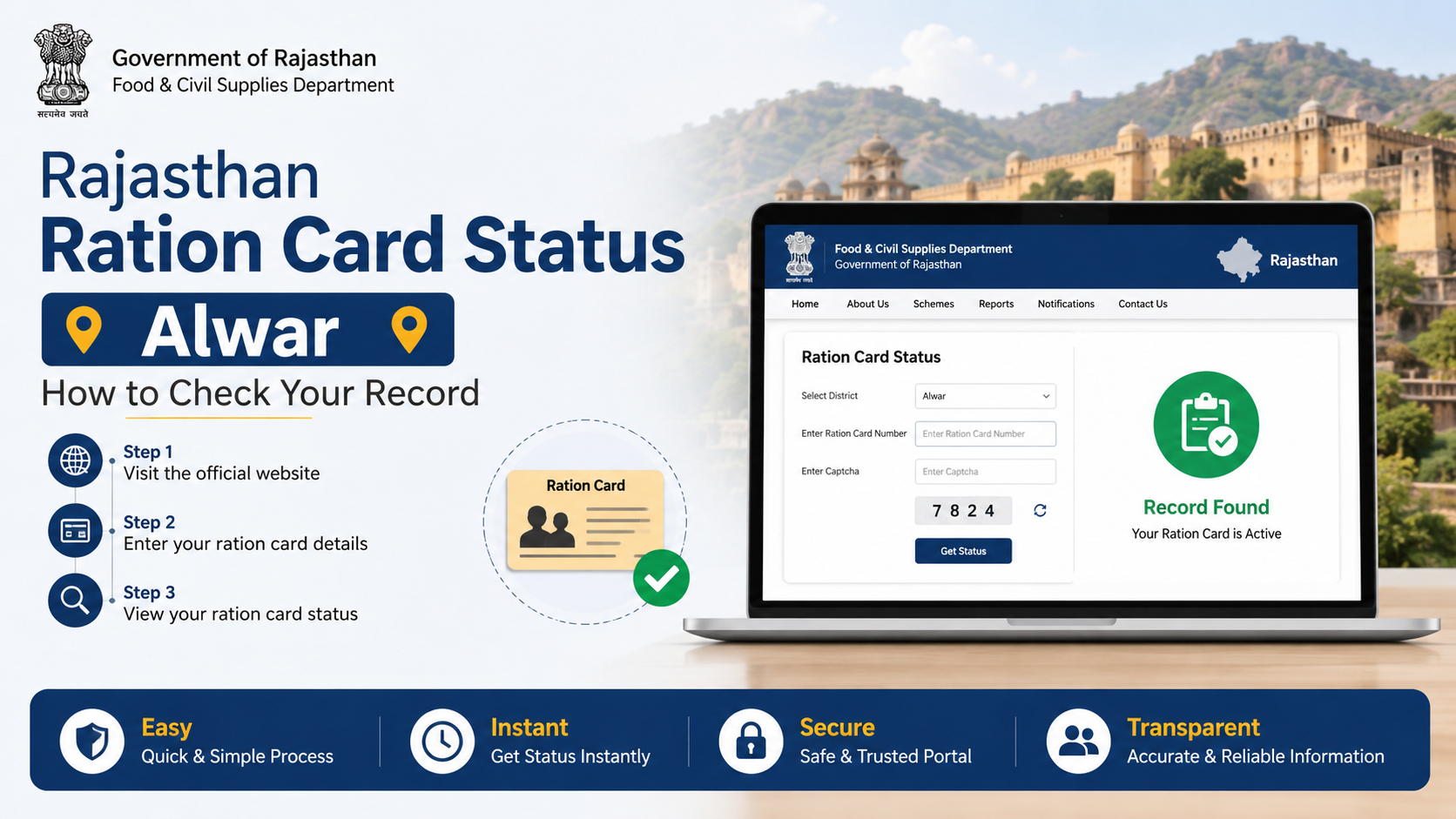 Rajasthan Ration Card Status Alwar: How to Check Your Record